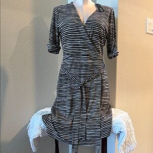Apt. 9 Black and White Striped Dress